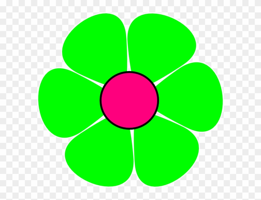 Green Small Flower Clip Art Cliparts - 70s Flower #93493