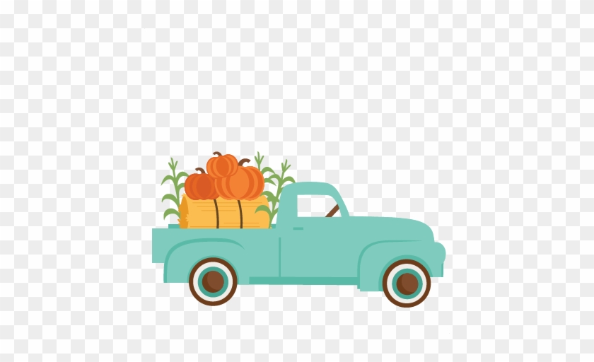 Fall Truck Svg Scrapbook Cut File Cute Clipart Files - Truck With Pumpkins Svg #93592