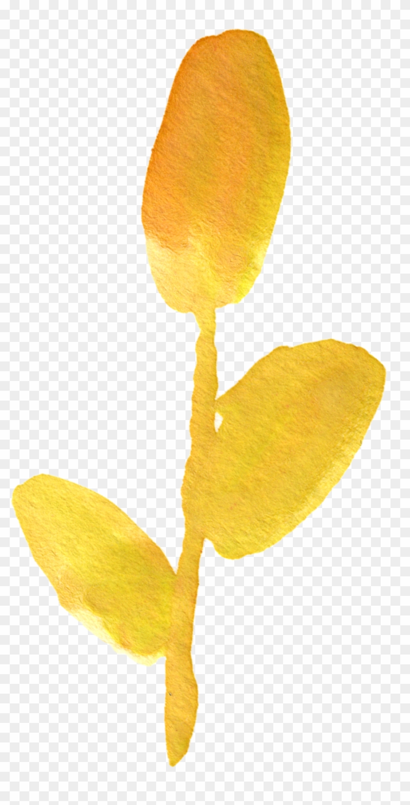 1 - Watercolor Yellow Flower Png Free #93597