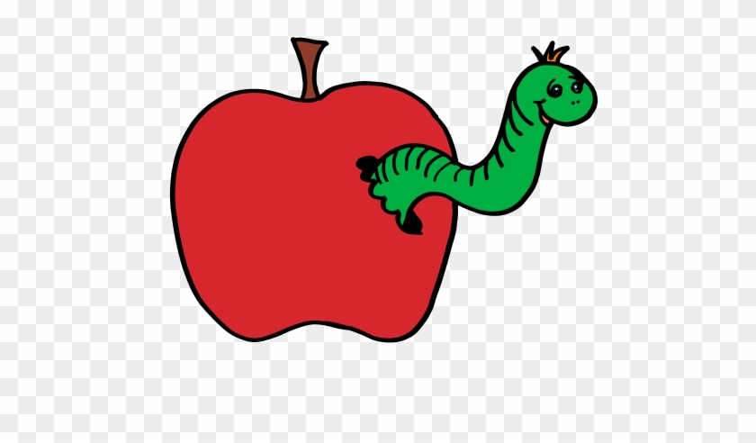 Tiny Worm Clipart - Apple And A Worm #93602