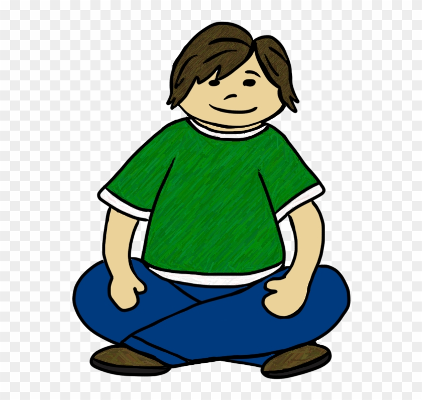Sit Down Clipart Free Images - Boy Sitting Cross Legged Clipart #94184