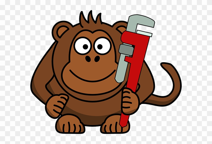 Clipart Of Lenders And Lender - Cartoon Monkey Shower Curtain #94315