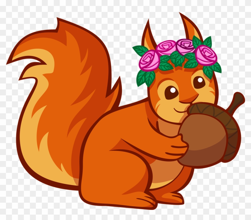 Squirrel Clipart - Squirrel With Acorn Clipart #94404