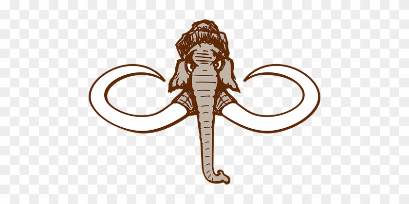 Mammoth, Animal, Grimly, Tusk, Trunk - Mammoth Clip Art #501535