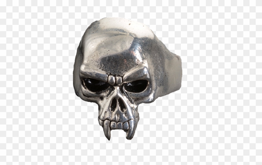 Vj1016 Stainless Steel Men's Vampire Skull Ring - Stainless Steel Men's Vampire Skull Ring - Stainless #501581