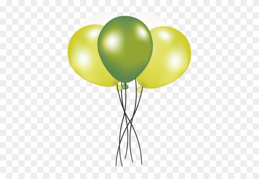 Clipart Aniversário - Green And Yellow Balloons Png #501602