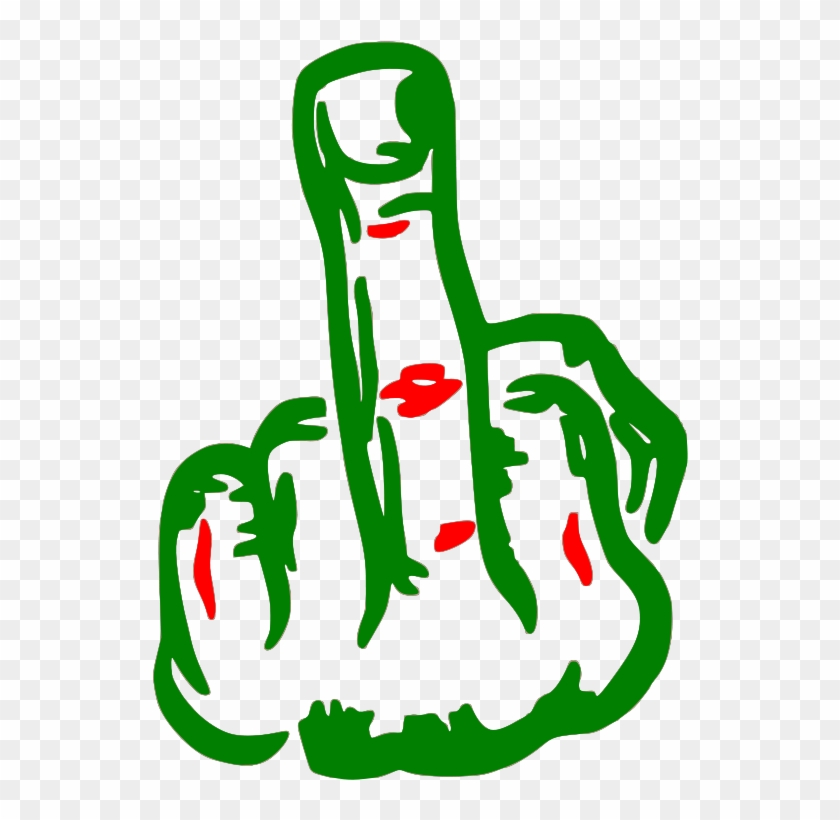 Hand gesture, Fuck You, symbol. Middle finger sign. Cartoon vector  illustration, sticker Stock Vector