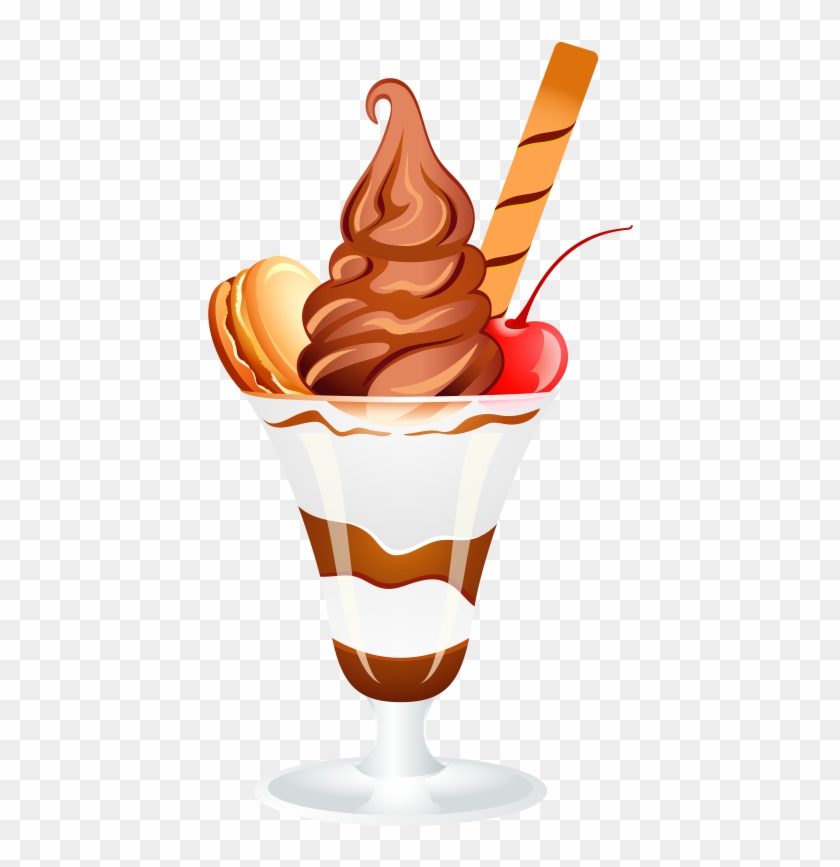 Sundae Clipart Ice Drop - Ice Cream Sundae Png #502120