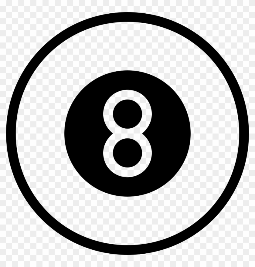 Billiard Ball Outline With Number Eight Comments - Social Media #502226