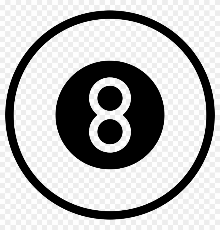 Billiard Ball Outline With Number Eight Comments - Social Media #502226