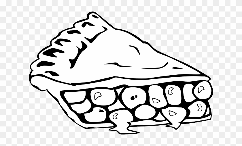 Drawing Black, Food, Slice, Fruit, Menu, Outline, Drawing - Pie Coloring Pages #502262