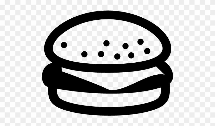 Burgers To Eat - Burger Vector Black And White #502566