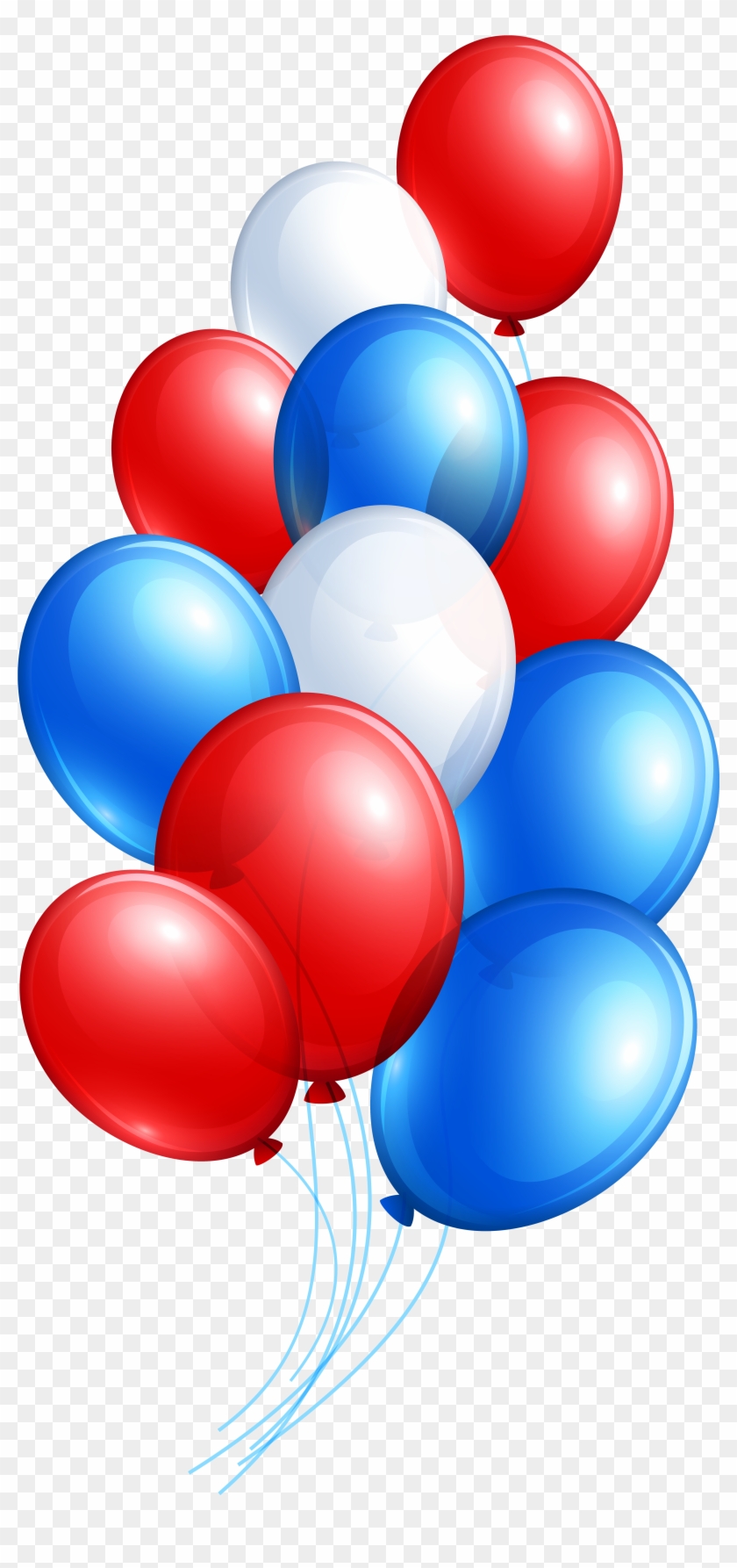Balloon Clipart 4th July - Red And Blue Balloons Clipart #502621