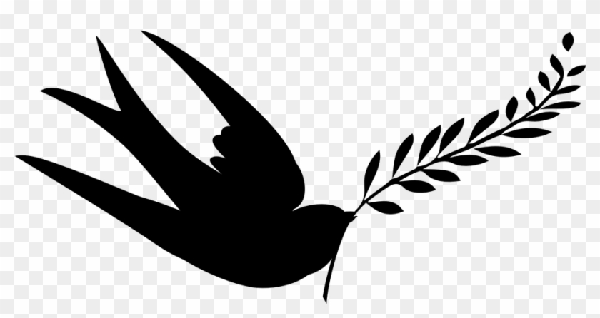 Peace Dove Clipart Burung - Silhouette Dove Transparent #502711