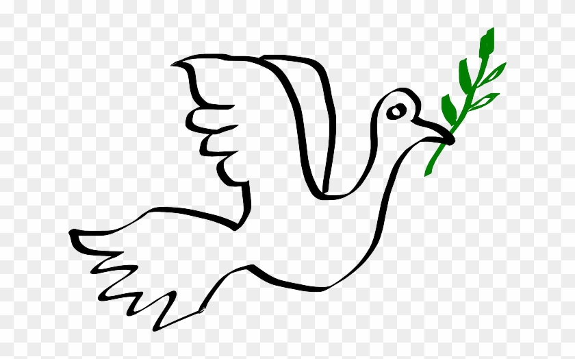 Peace, Dove, Twig, Flying, White, Bird - Peaceful Clipart #502714