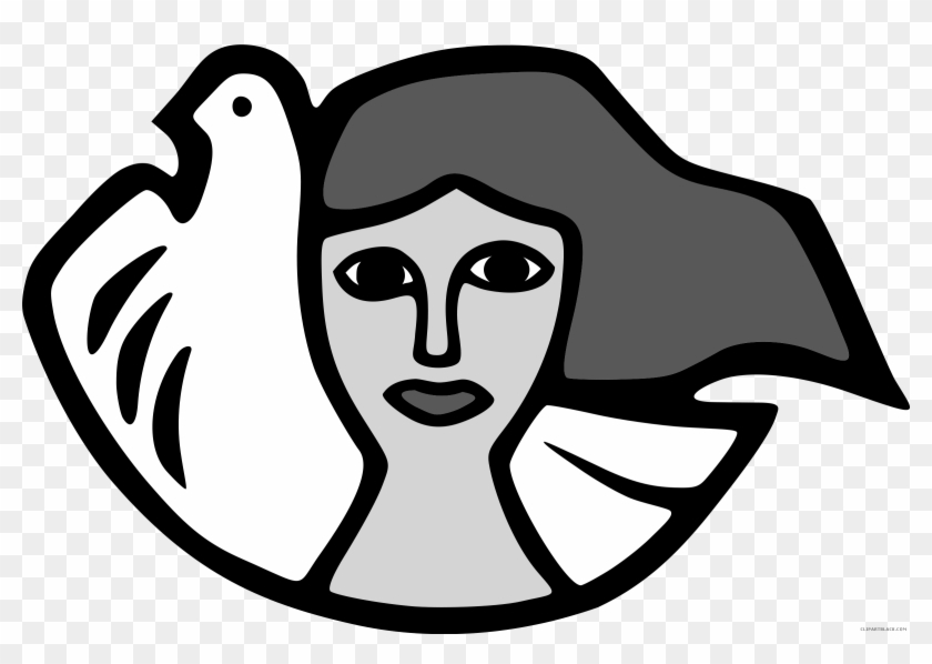 Peace Dove Animal Free Black White Clipart Images Clipartblack - International Women's Day 2015 #502753