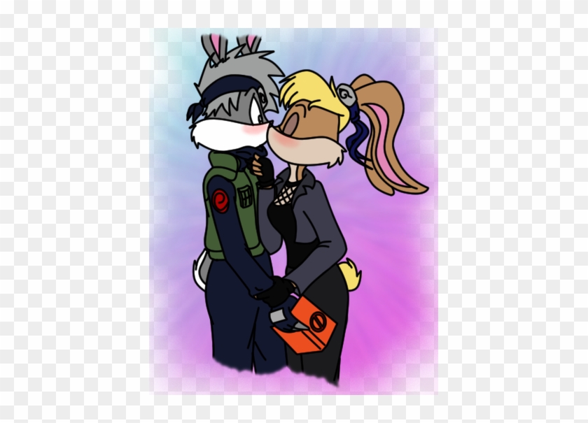 Kiss Me, Kakashi Bunny By Da-wabbit - Bugs Bunny And Lola Bunny Kissing #502799