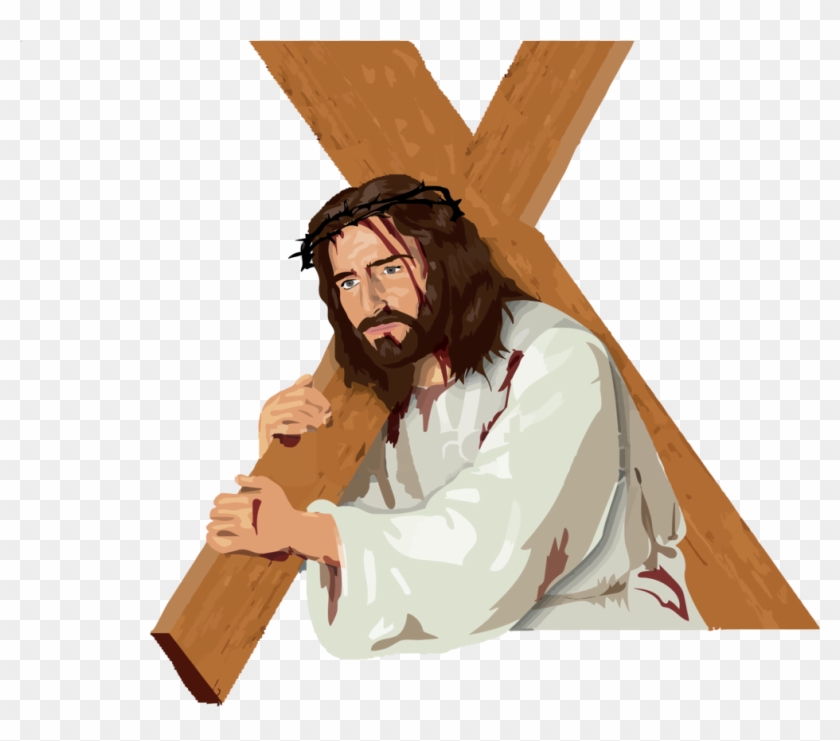 Jesus Vector 165 By Minayoussefsaleb Jesus Vector 165 - Jesus With Cross Png #502897