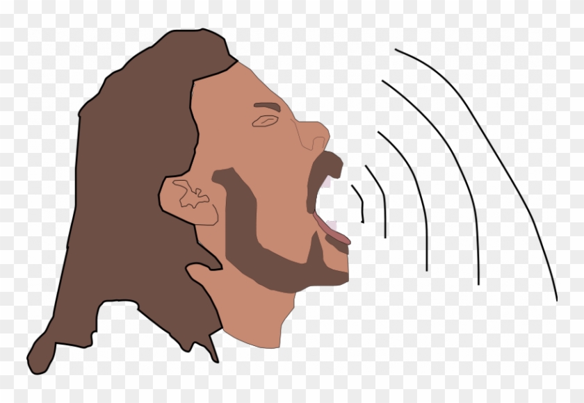 Speaking Out Jesus - Open Mouth Profile Vector #502906