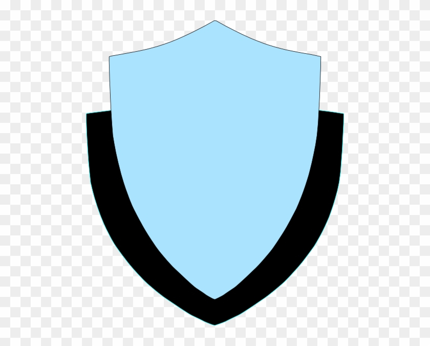 Sky Blue Shield W/flank Clip Art At Clker - Portable Network Graphics #502933