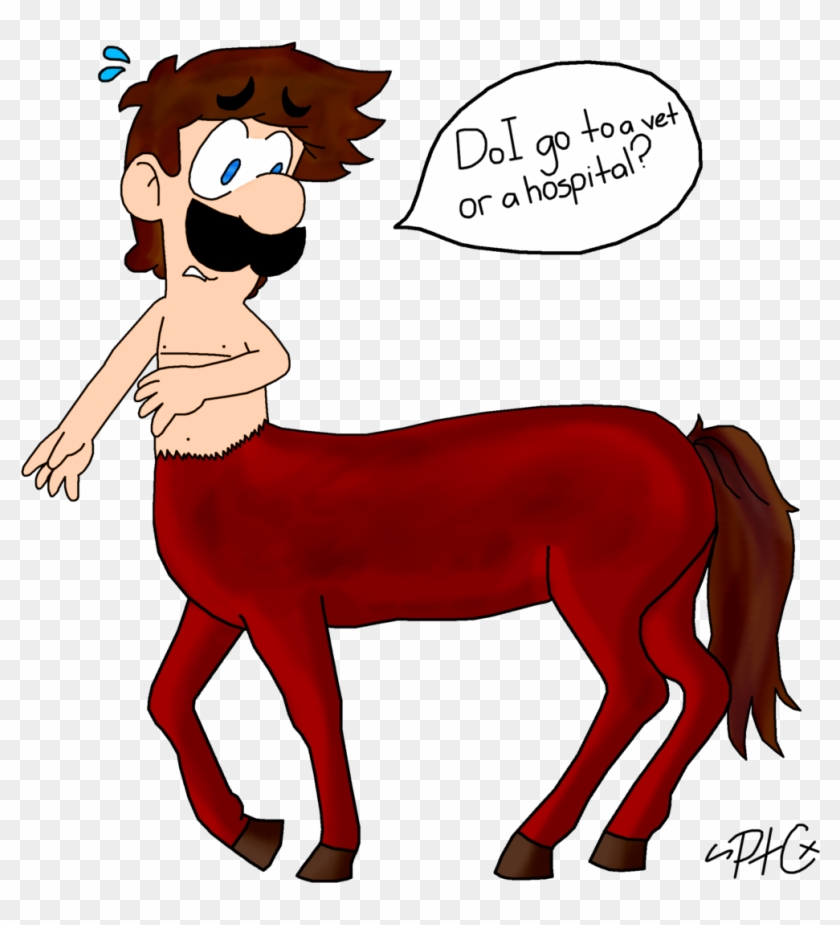 Centaur Luigi By Paratroopacx - Draw Cartoon Centaur #502955