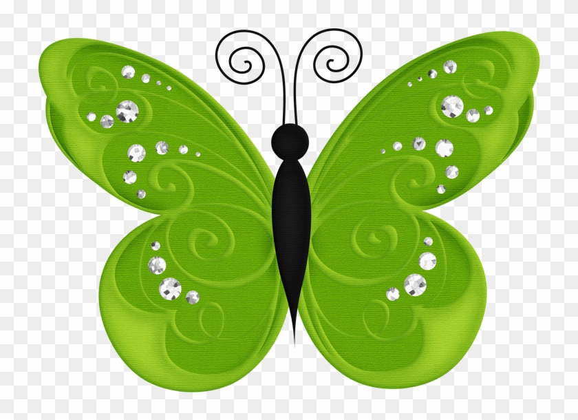 Clip Art Pictures, Butterfly - Mariposa Verde Animada #503010