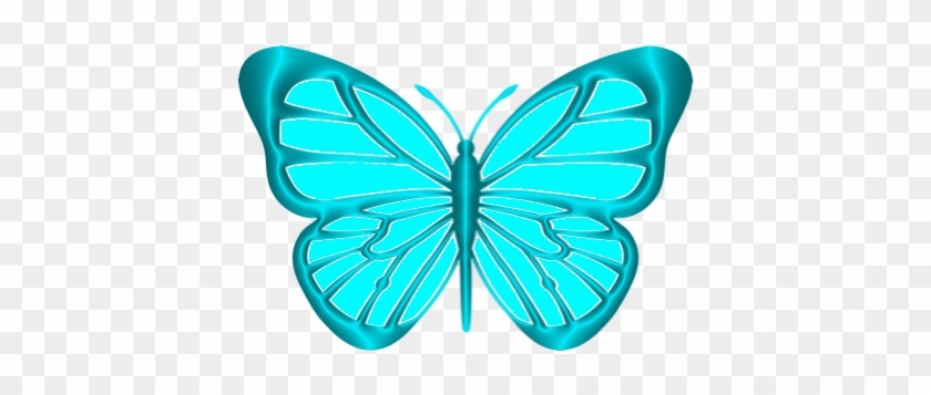 Turquoise Clipart Green Butterfly - Turquoise Butterfly Clipart #503083