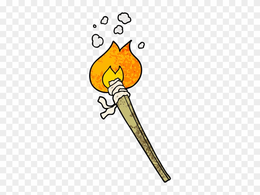 Cartoon Burning Torch - Clip Art #503283
