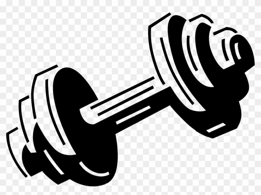 Vector Illustration Of Weightlifting Weight Training, - Dumbell Clip Art #503288
