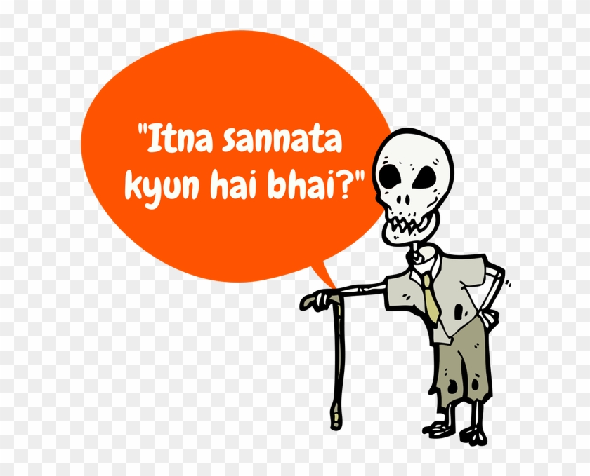 Bollywood Dialogues Messages Sticker-6 - Skeleton Cartoon #503365