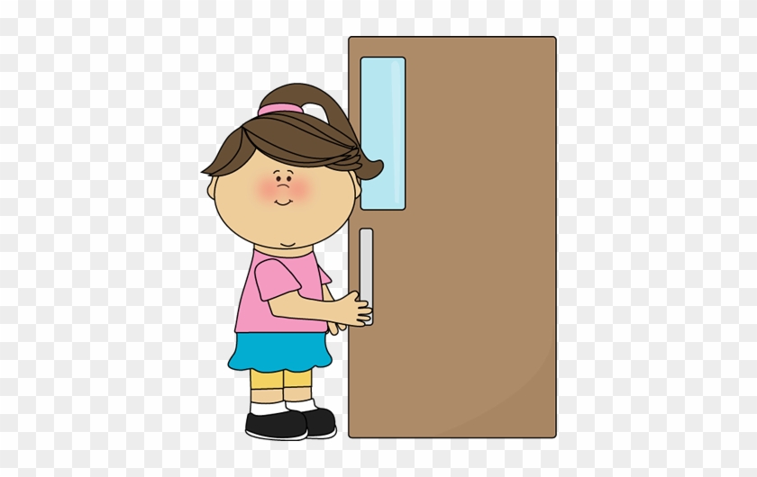 A Girl Looking Through A Slightly Open Door Clipart Door Holder Classroom Job Free Transparent Png Clipart Images Download