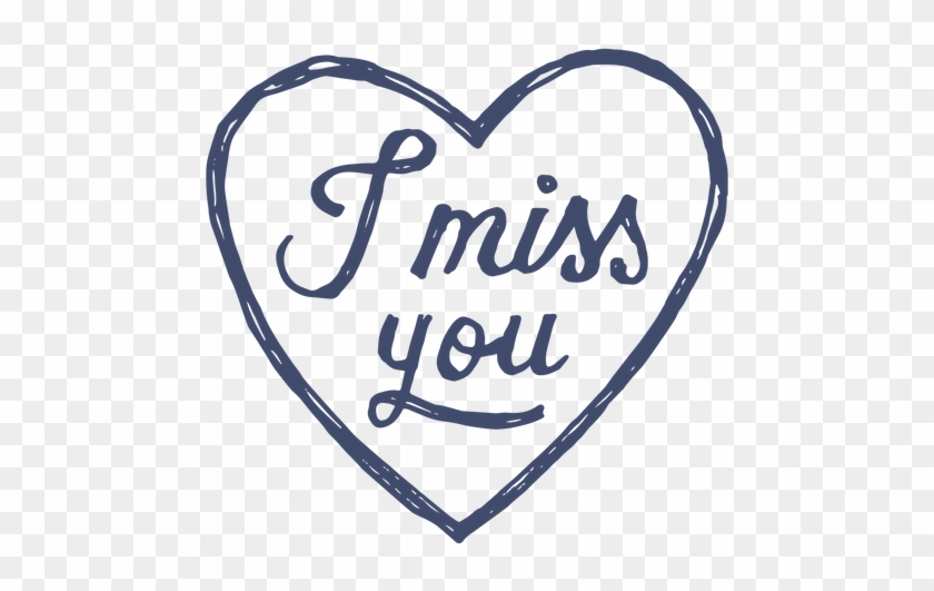 I Miss You Heart Sticker Transparent Png - Miss U Stickers Png #503987