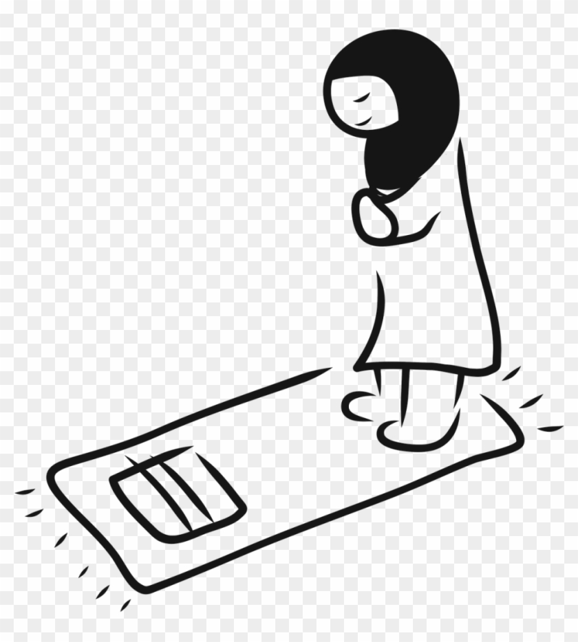 Are The Prayer Positions Different For Women Than Men - Muslim Praying Drawing #504127