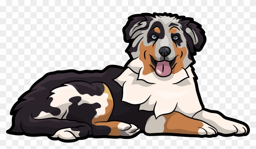 Australian Shepherd Clipart - Australian Shepherd Vector Cartoon #504679