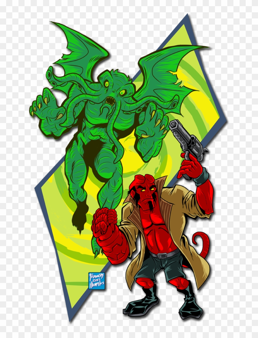 Hellboy Vs Cthulhu By Snarebang - Illustration #504761