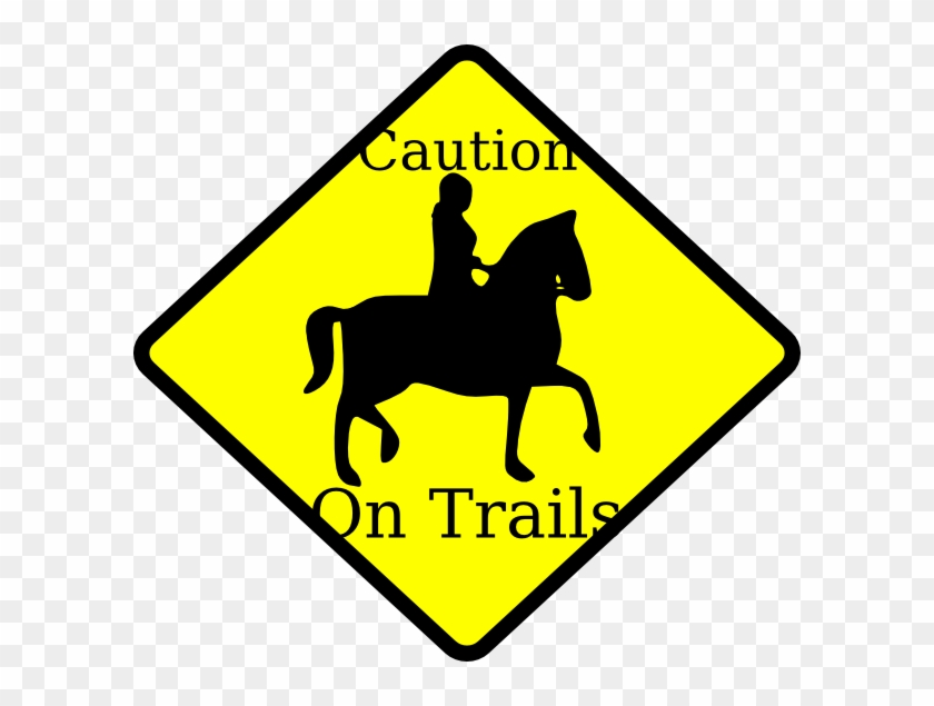 Caution Horse On Trails Clip Art At Clker - Caution This Is Sparta #504767