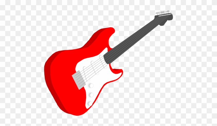 Red Electric Guitar Vector Graphics - Electric Guitar Clipart #504863