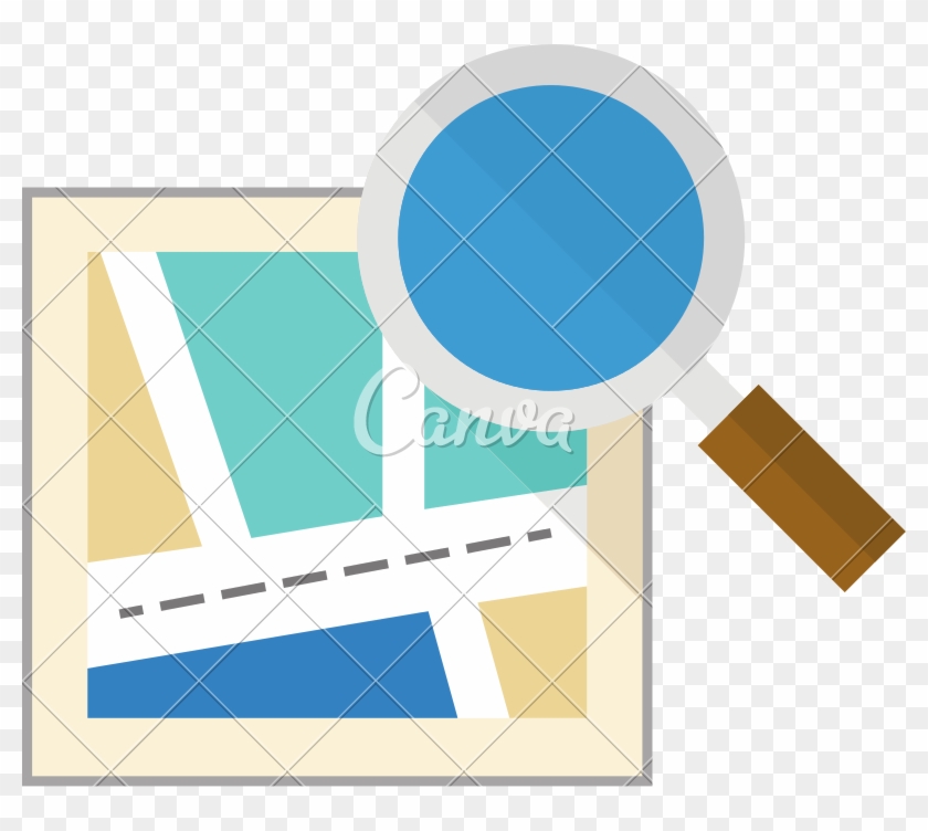 Flat Icon Road Map - Illustration #505000