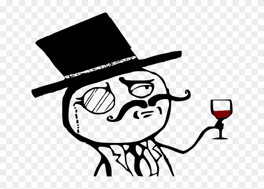 Monocle, Gentleman, Wine Glass, Topper, Cheers, Toast - Monocle Guy Png #505227