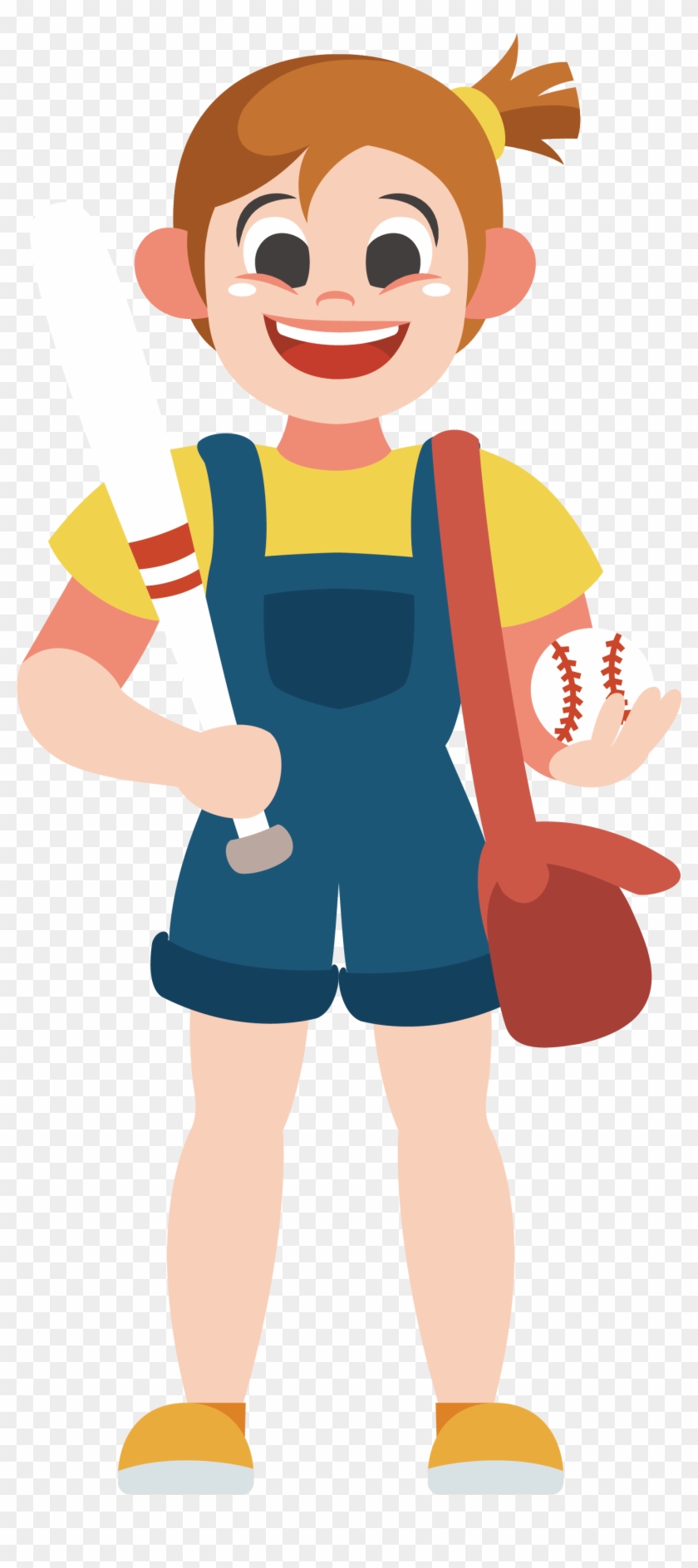 Girl Homo Sapiens Baseball Clip Art - Girl Homo Sapiens Baseball Clip Art #505735