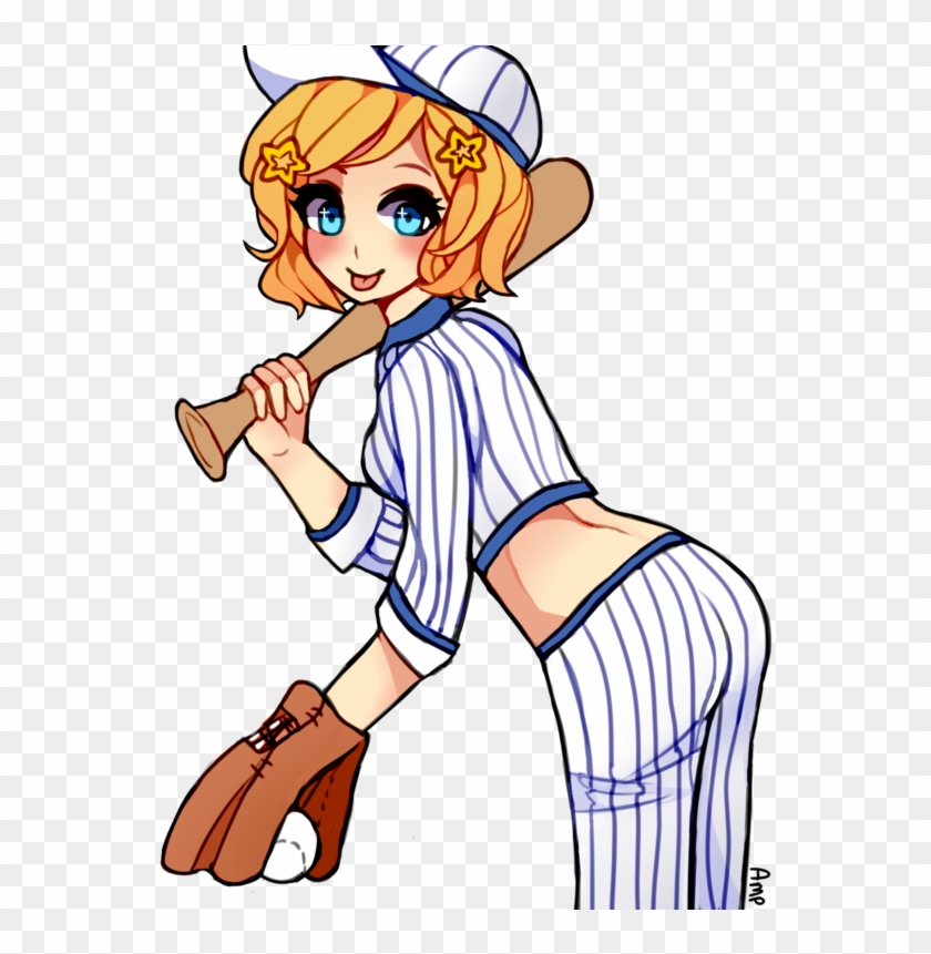 Baseball Girl By Amphany - Cartoon #505780