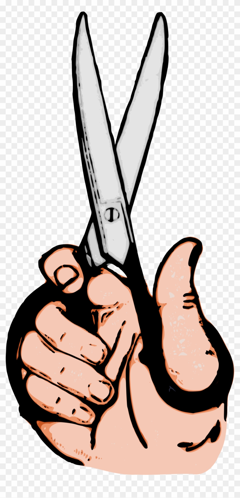 Scissors And Hand - Tesoura Na Mão Png #505803