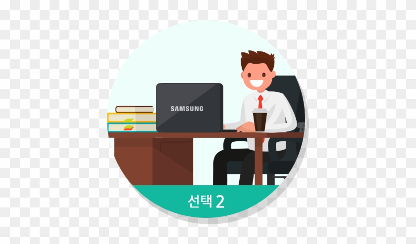 주로 사무실에서 앉아서 작업하죠 - Vector Graphics #505926