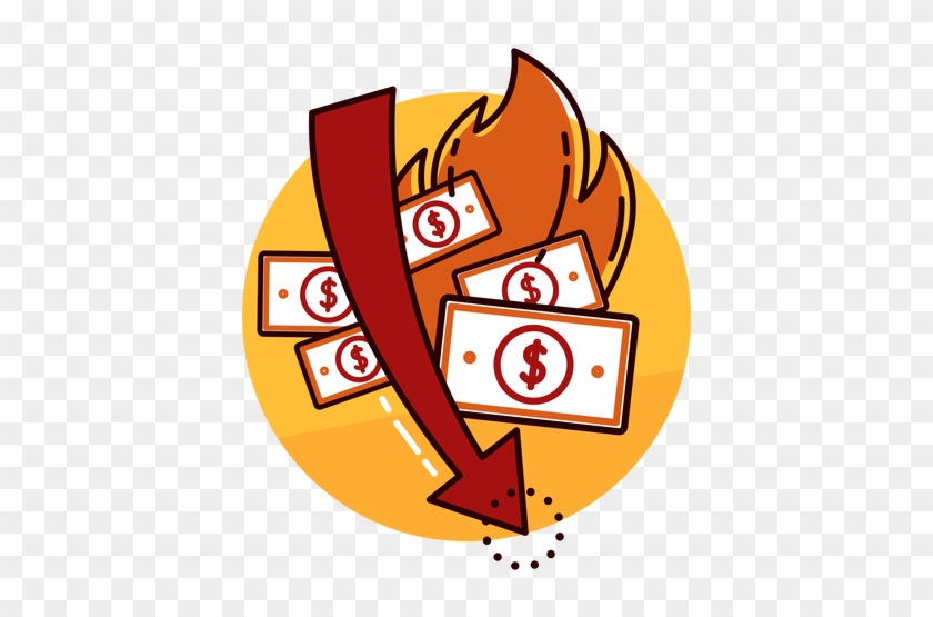 Money Burn Rate Icon - Burn Money Png #506139