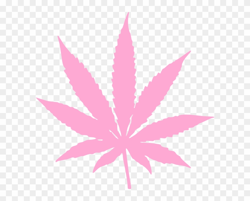 Pink Weed Leaf Clip Art - Marijuana Black And White #506186