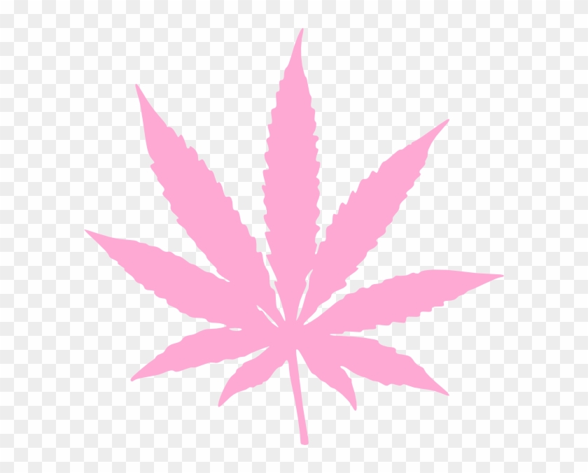 Pink Weed Leaf Clip Art - Marijuana Black And White #506186
