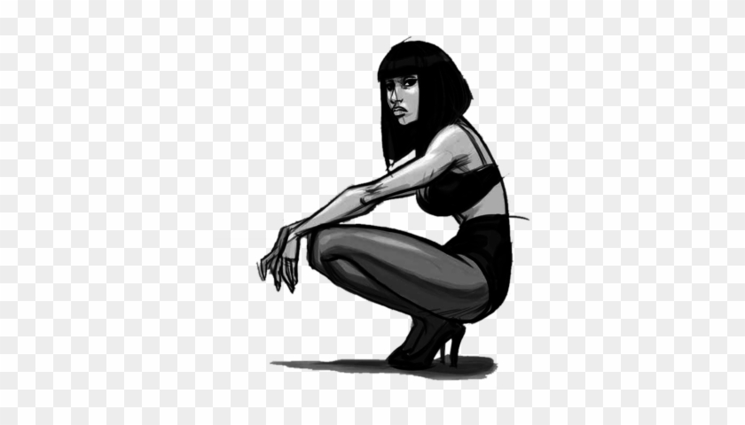 Nicki Minaj Drawing Black And White - Nicki Minaj Cartoon Drawing #506194