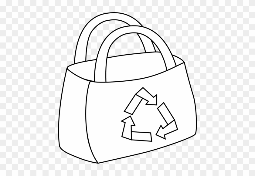 Earth Day Clip Art > Black Clipart - Shopping Bag #506257