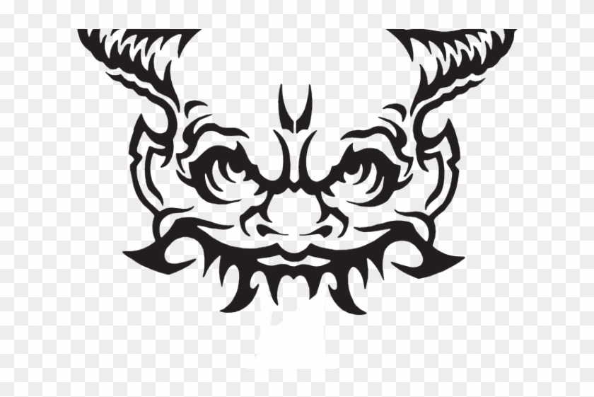 Demon Illustration Vector Art PNG, Demon Face Illustration, Art,  Artworkbeautiful, Black PNG Image For Free Download