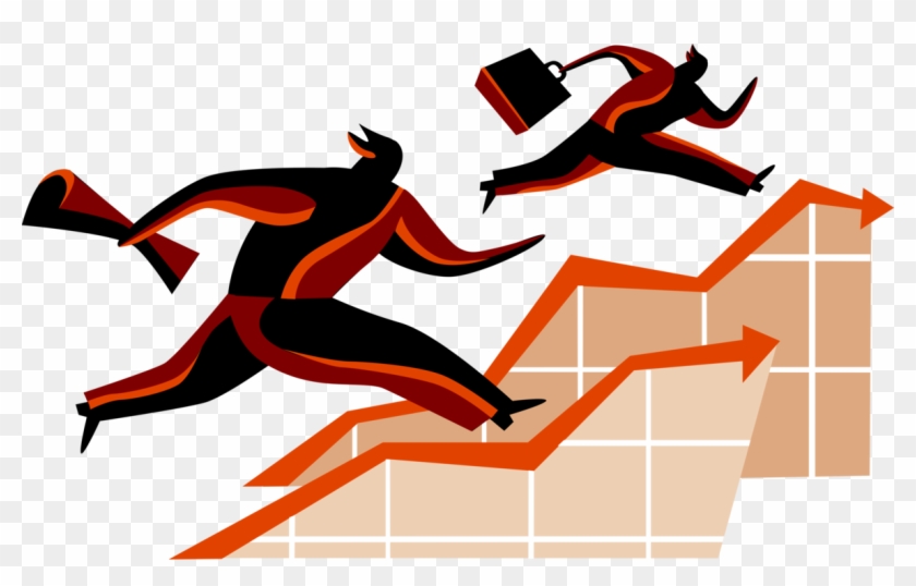 Vector Illustration Of Business Competitors In Running - Graphic Design #506407